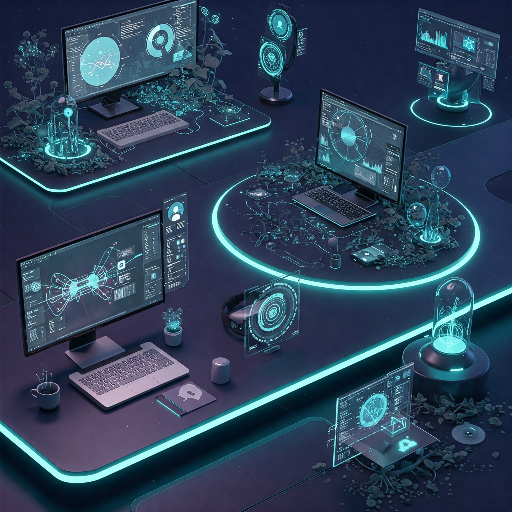 PC通信技術の未来と可能性のイメージ