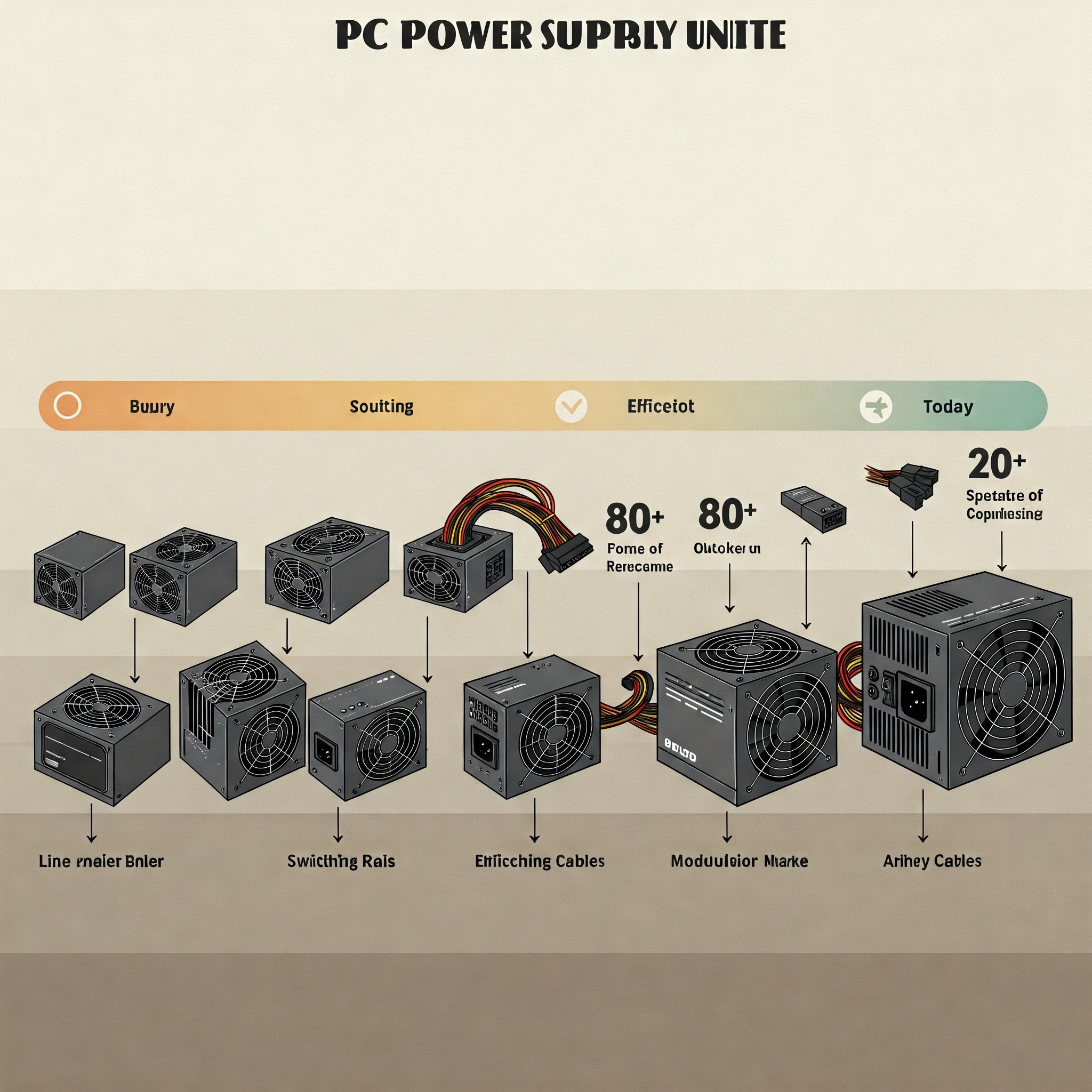 PC電源ユニットの技術革新のイメージ